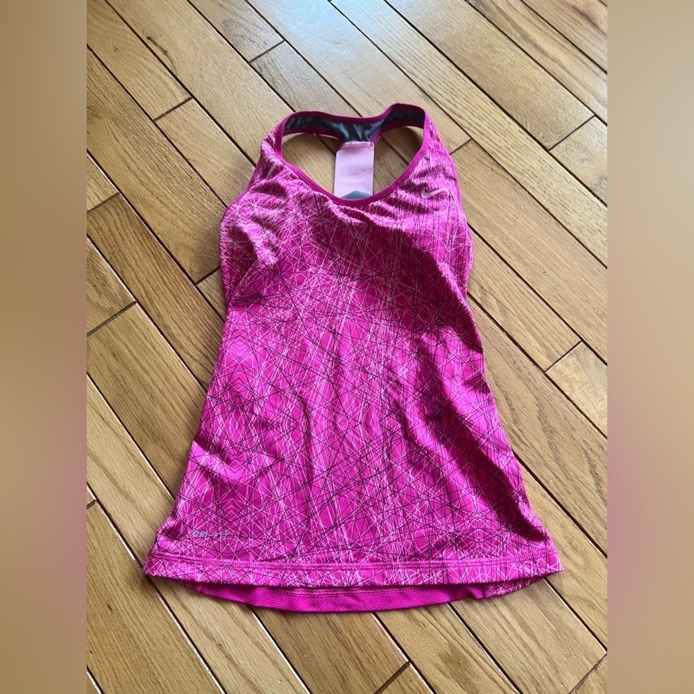 Niks - Athletic Pink Geometric Racerback Tank Top